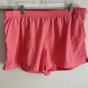 Columbia Nylon Outdoor Sport Shorts Pockets 3" Inseam Neon Orange Pink XL